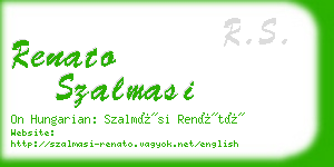 renato szalmasi business card